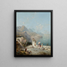 Amalfi Le golfe de Sorrente Personnages sur une véranda - Franz Richard Unterberger — inramlat konstverk på väggen