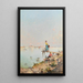 Vue de Venise au bord de la lagunen - Franz Richard Unterberger — inramlat konstverk på väggen