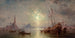 Venise vy över San Giorgio Maggiore - Franz Richard Unterberger — vy av konstverket