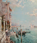 Vy över Grand Canal fram till San Giorgio Maggiore - Franz Richard Unterberger — vy av konstverket