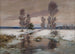 landskapsbild av vinterflod - Franz Schreyer — vy av konstverket