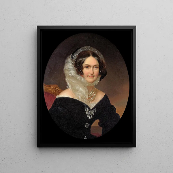 Caroline Augusta - Franz Schrotzberg — inramlat konstverk på väggen