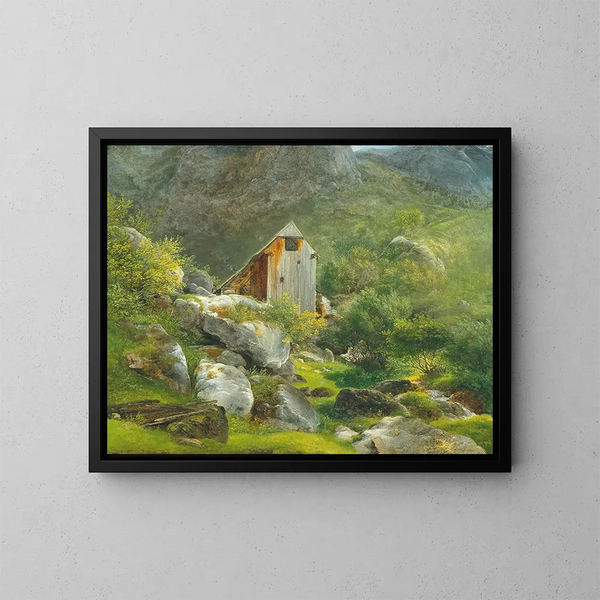 Moulin de montagne - Franz Steinfeld — inramlat konstverk på väggen