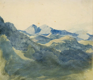 Franz Theobald Horny - Landscape with Blue Mountains.webp
