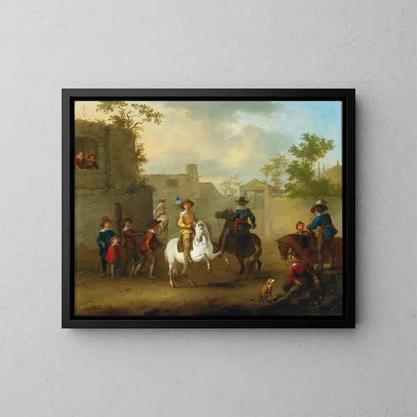 Les leçons d'équitation - Franz de Paula Ferg — inramlat konstverk på väggen