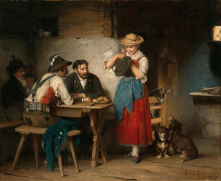 Franz von Defregger - Decorating a Hat Im Hoangart.webp