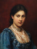 Flicka i dirndl - Franz von Defregger — vy av konstverket