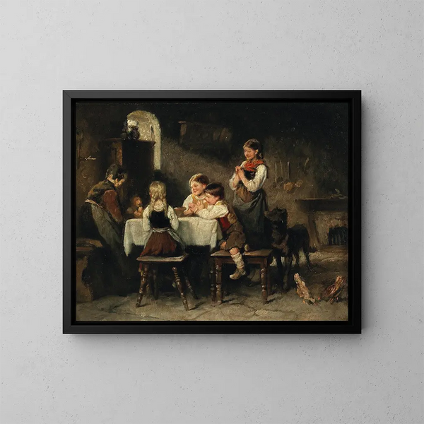 La Grâce - Franz von Defregger — inramlat konstverk på väggen