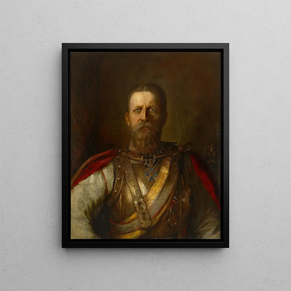 ärkehertig Frédéric-Guillaume, senare Frédéric III, tysk kejsare och kung av Preussen - Franz von Lenbach — inramlat konstverk på väggen