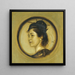 Marie Stuck i japansk kostym - Franz von Stuck — inramlat konstverk på väggen