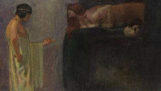Franz von Stuck - Oedipus solves the mystery of the Sphinx.webp
