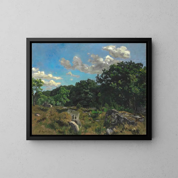 Landskap i Chailly - Frédéric Bazille — inramlat konstverk på väggen