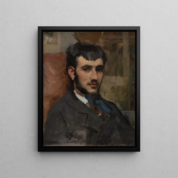 Portrait de Renoir - Frédéric Bazille — inramlat konstverk på väggen