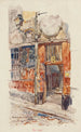 Entre trappa B av Marché des Enfants Rouges 1907, 3:e arrondissement - Frédéric Houbron — vy av konstverket