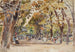 Paris offentliga trädgård 1899 - Frédéric Houbron — vy av konstverket