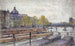 Le quai Conti och broarna Arts - Frédéric Houbron — vy av konstverket