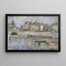 Le quai de l'Hôtel de Ville et le pont Louis-Philippe - Frédéric Houbron — inramlat konstverk på väggen