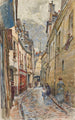 Rue Chanoinesse från 1905, 4:e arrondissement - Frédéric Houbron — vy av konstverket
