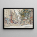 Rue Hermel Montmartre - Frédéric Houbron — inramlat konstverk på väggen