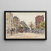 Tramways impériale i en avenue i Paris 1901 - Frédéric Houbron — inramlat konstverk på väggen