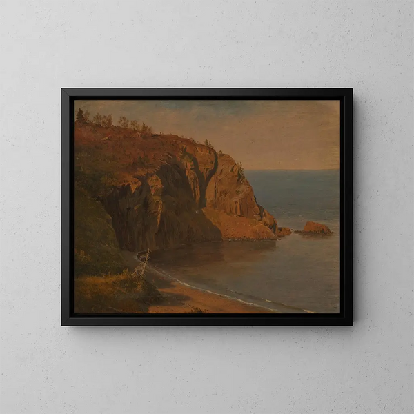 Côte de l'île Grand Manan, Kanada - Frederic Edwin Church — inramlat konstverk på väggen