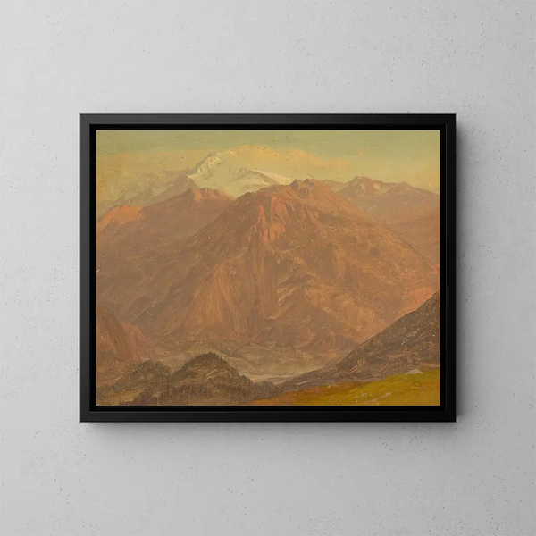 Colombias eller Ecuadors berg - Frederic Edwin Church — inramlat konstverk på väggen