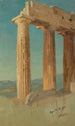 Kolumner av Parthenon i Aten - Frederic Edwin Church — vy av konstverket