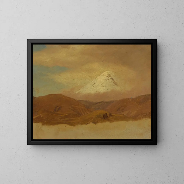Mont Chimborazo, Ecuador - Frederic Edwin Church — inramlat konstverk på väggen