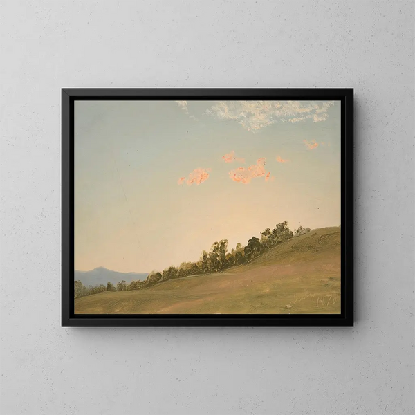 Kulle i Hudson, New York - Frederic Edwin Church — inramlat konstverk på väggen