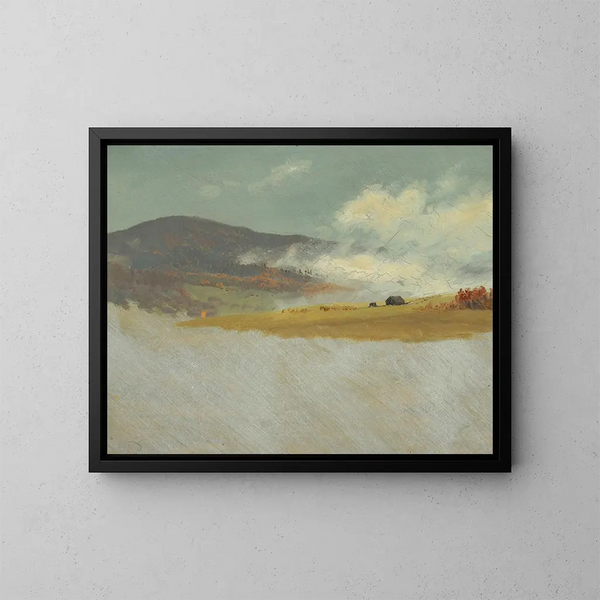 landskap med kulliga landskap - Frederic Edwin Church — inramlat konstverk på väggen