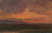 Vallée de l'Hudson, New York, med solen som går ner bakom Catskill-bergen - Frederic Edwin Church — vy av konstverket