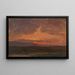 Vallée de l'Hudson, New York, med solen som går ner bakom Catskill-bergen - Frederic Edwin Church — inramlat konstverk på väggen