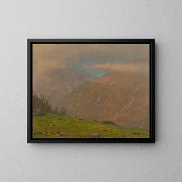 Alperna i Italien - Frederic Edwin Church — inramlat konstverk på väggen