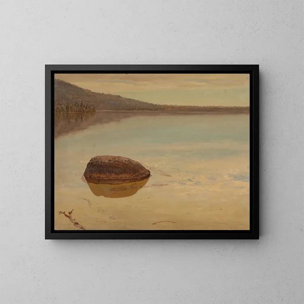 Lac Katahdin - Frederic Edwin Church — inramlat konstverk på väggen