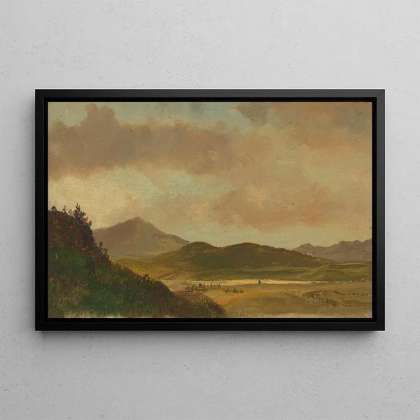 Landskap - Frederic Edwin Church — inramlat konstverk på väggen
