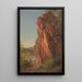 Landskap med stor klippa möjligen North Carolina - Frederic Edwin Church — inramlat konstverk på väggen