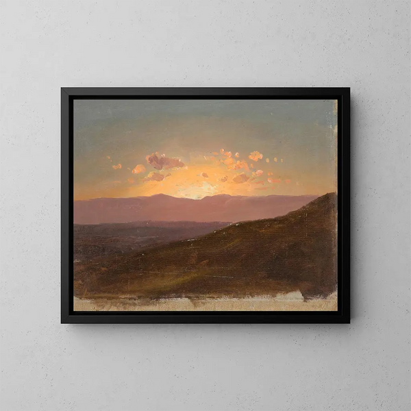 Vy över Hudson-dalnningen - Frederic Edwin Church — inramlat konstverk på väggen