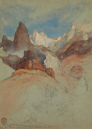 Frederic Edwin Church - Looking up the Trail at Bright Angel Grand Canyon Arizona.webp