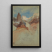 Blick mot stigen vid Bright Angel Grand Canyon Arizona - Frederic Edwin Church — inramlat konstverk på väggen