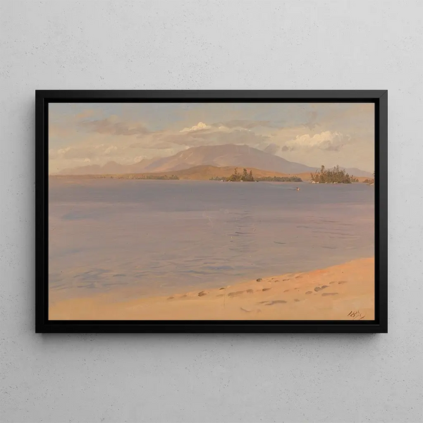 Mont Katahdin från Millinocketsjön - Frederic Edwin Church — inramlat konstverk på väggen
