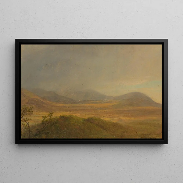 Landskap med berg IV - Frederic Edwin Church — inramlat konstverk på väggen
