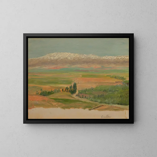 berg nära Baalbek - Frederic Edwin Church — inramlat konstverk på väggen