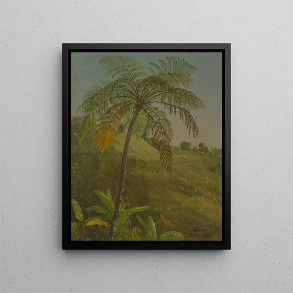 Palmier Jamaïque - Frederic Edwin Church — inramlat konstverk på väggen