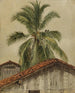 Palmlundar och husens tak i Ecuador - Frederic Edwin Church — vy av konstverket