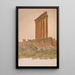 Ruiner av Zeus-templet i Baalbek - Frederic Edwin Church — inramlat konstverk på väggen