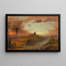 Studie för ett imaginärt landskap av Sydamerika - Frederic Edwin Church — inramlat konstverk på väggen
