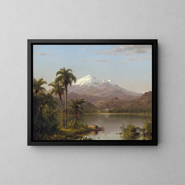 Palmiers Tamaca - Frederic Edwin Church — inramlat konstverk på väggen