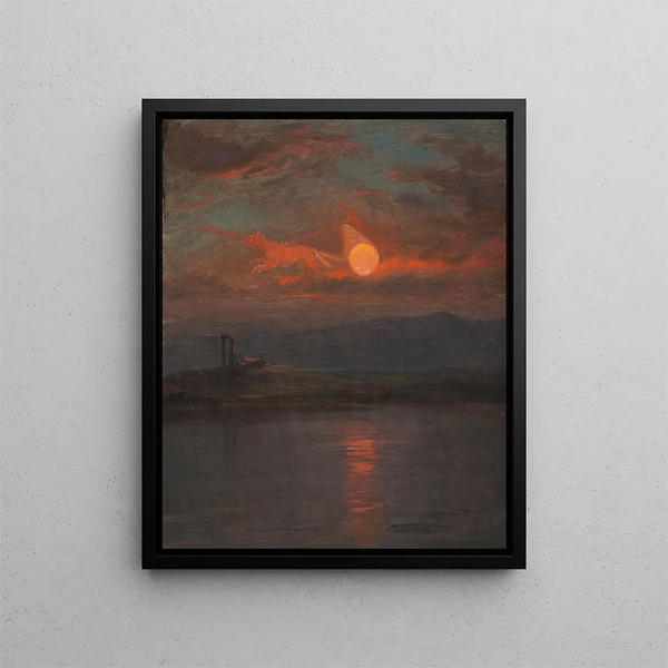 Le Chariot du Soleil Fantasy - Frederic Edwin Church — inramlat konstverk på väggen
