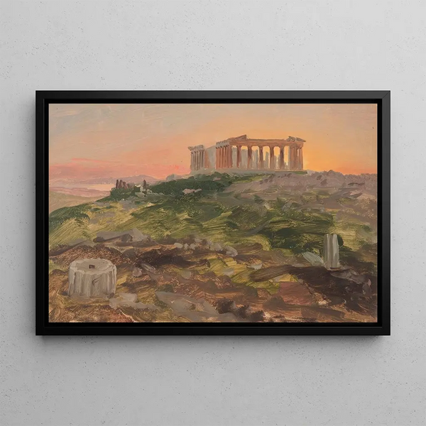 Le Parthénon depuis le sud-est - Frederic Edwin Church — inramlat konstverk på väggen