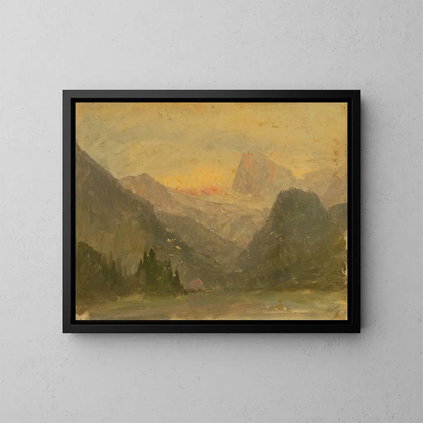 Le Watzmann nära Berchtesgaden - Frederic Edwin Church — inramlat konstverk på väggen